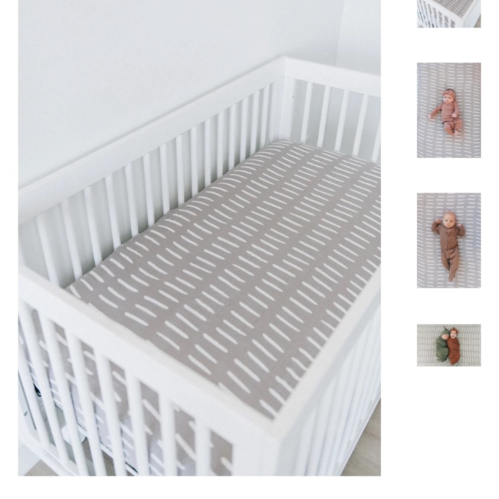Mebie baby muslin standard size crib sheet